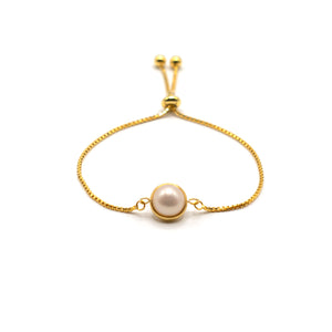 Saturn - 18ct Gold Vermeil Pearl Bracelet