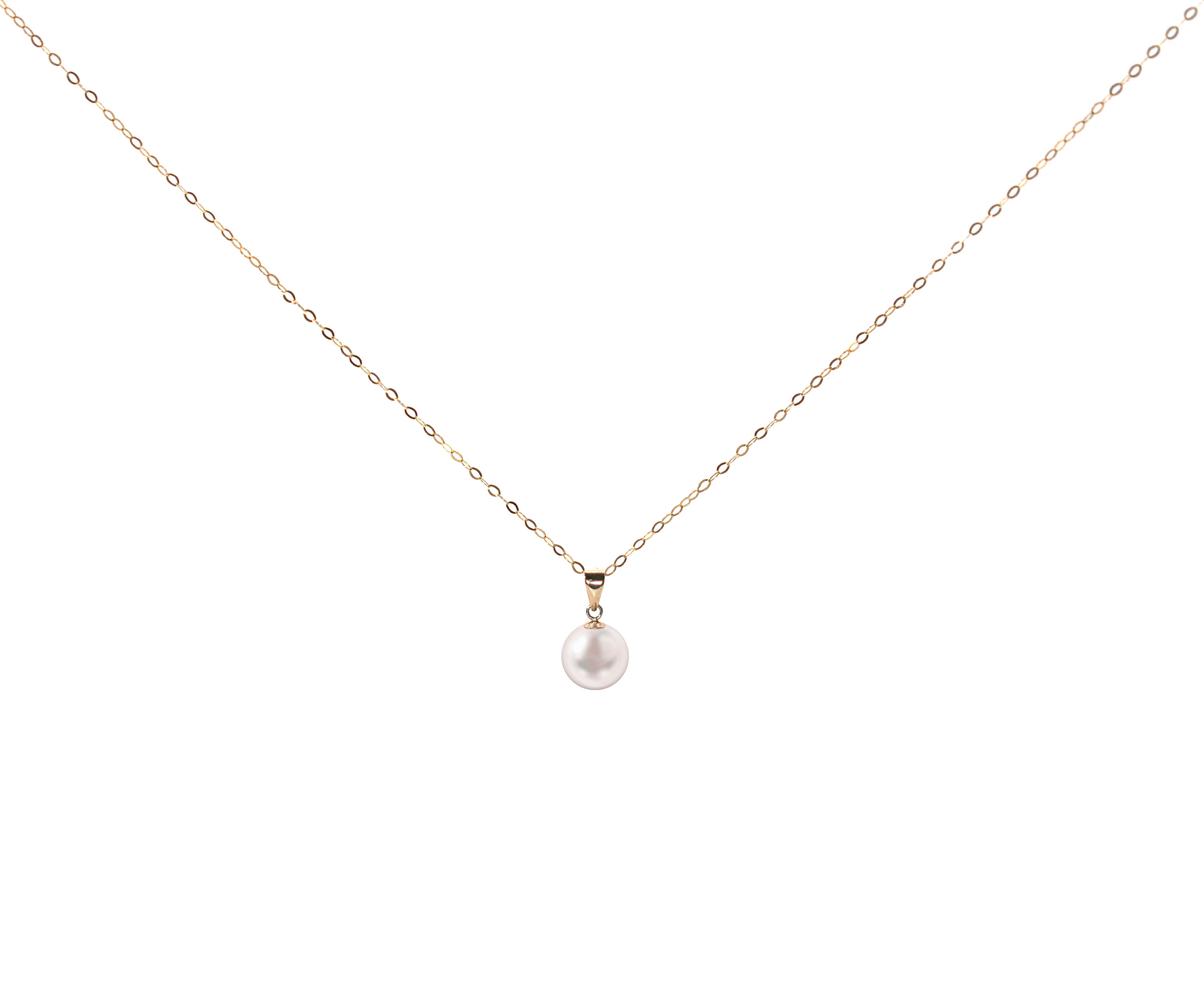 9ct Gold Necklace With Pearl Pendant