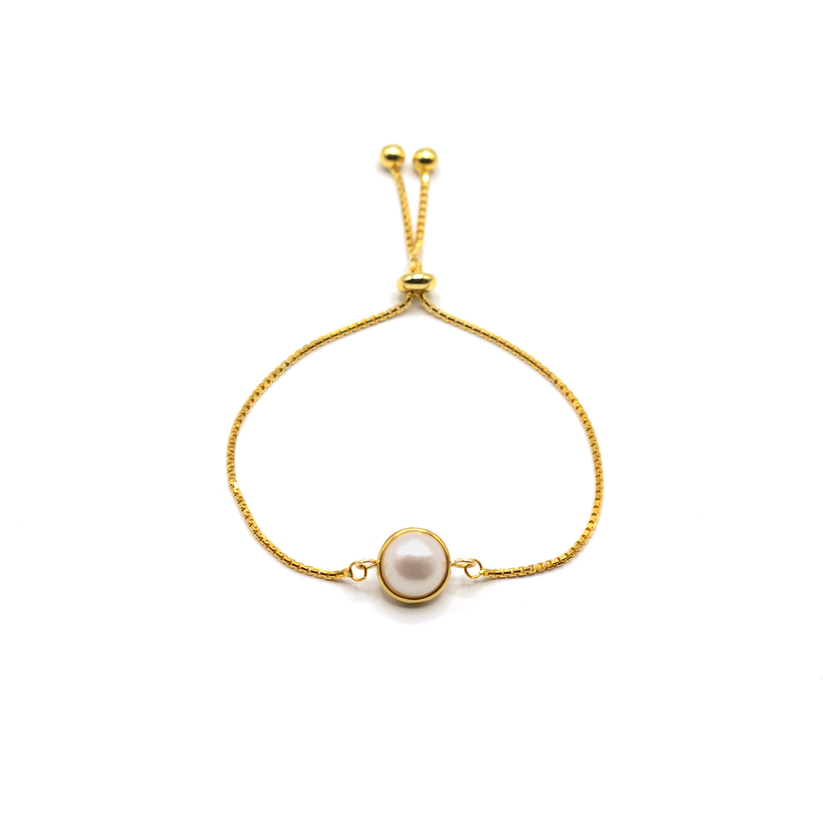 Saturn - 18ct Gold Vermeil Pearl Bracelet