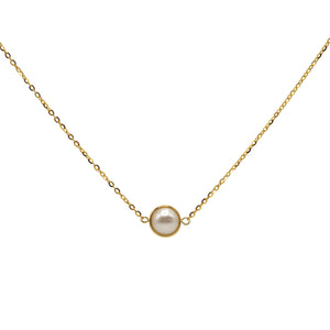 Saturn - 18ct Gold Vermeil Necklace With Pearl Pendant