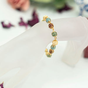 Hand-braided Bracelet with Gemstone