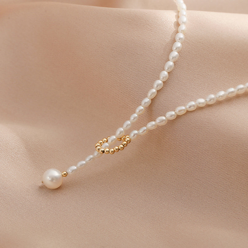 Hand Braided Oval Pearl Necklace