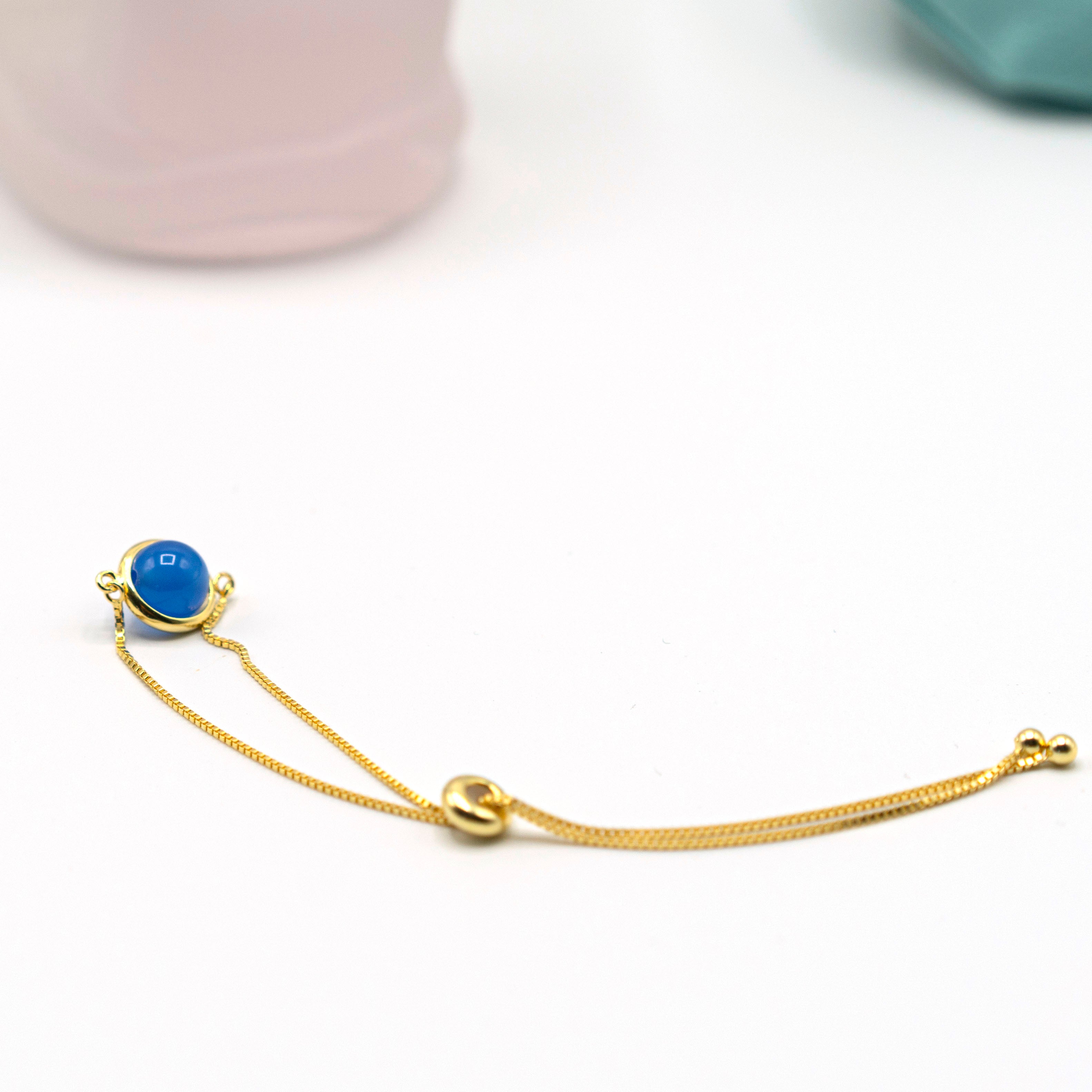 Saturn - 18ct Gold Vermeil Bracelet With Gemstone (10mm)