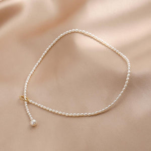 Hand Braided Oval Pearl Necklace