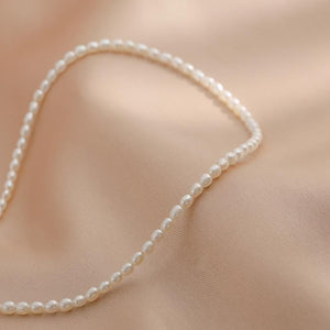 Hand Braided Oval Pearl Necklace