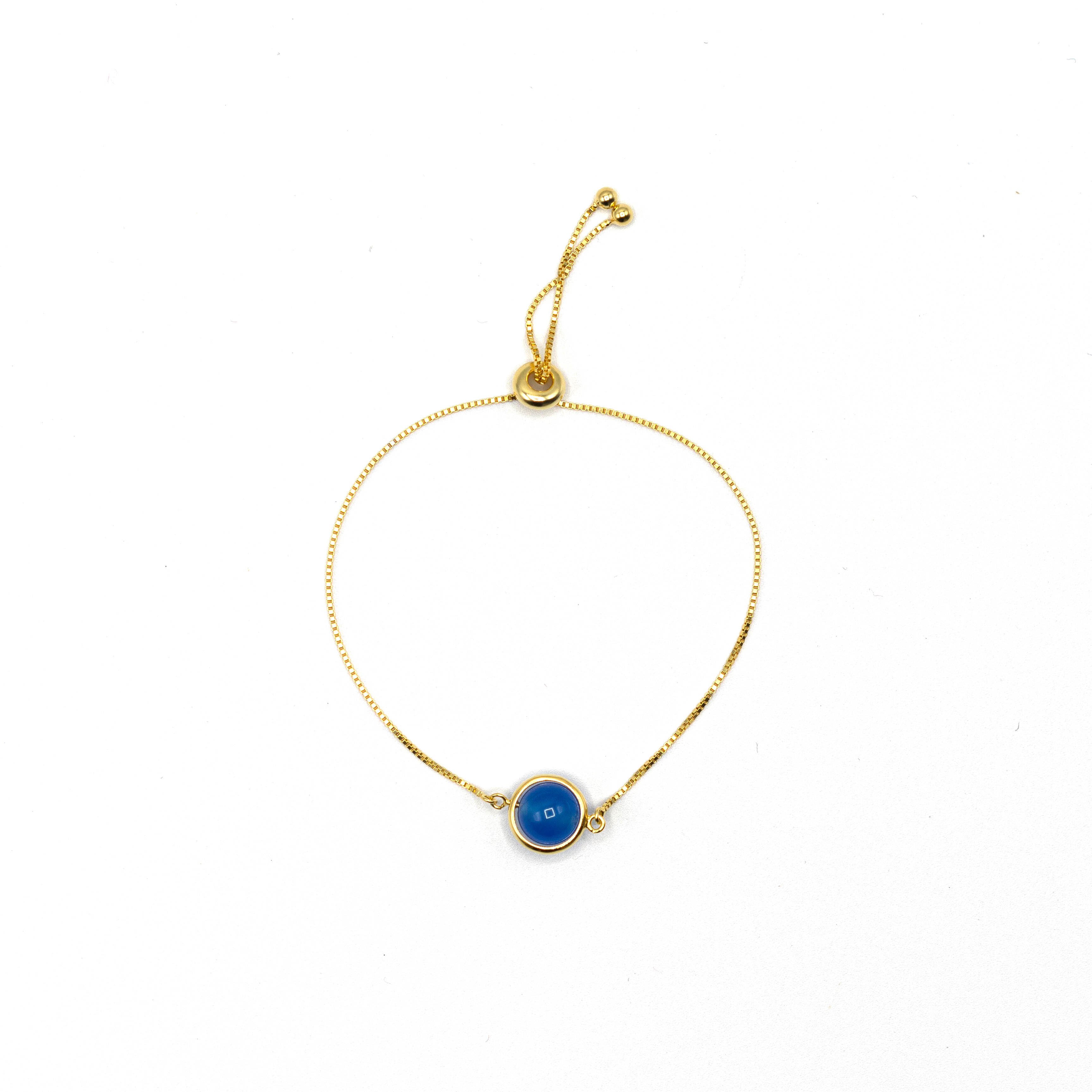 Saturn - 18ct Gold Vermeil Bracelet With Gemstone (10mm)