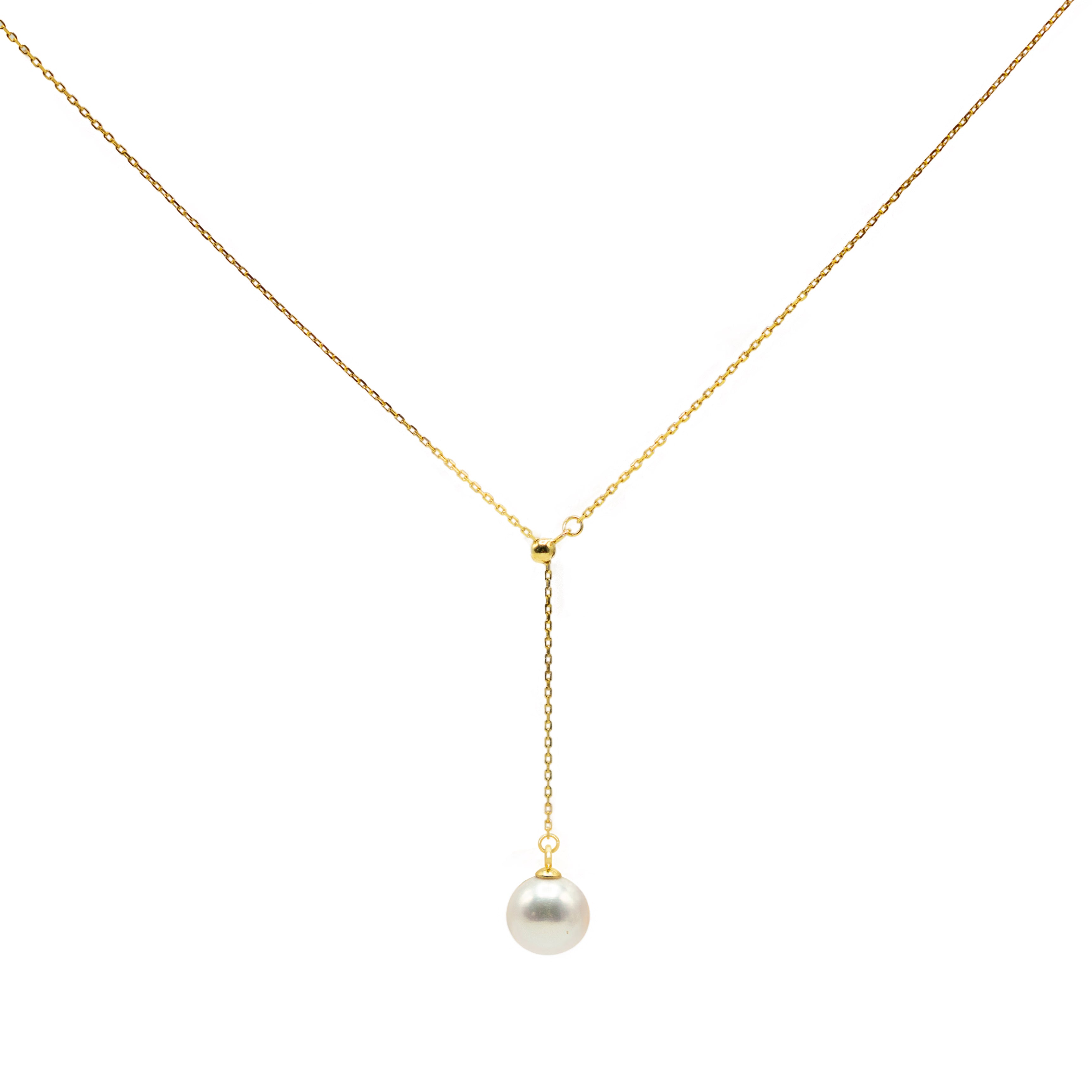 18ct Vermeil Gold Necklace With Pearl Pendant