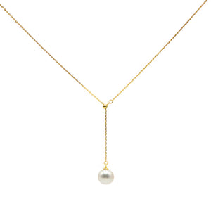 18ct Vermeil Gold Necklace With Pearl Pendant