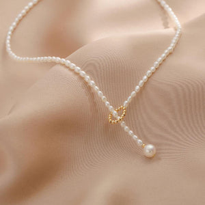 Hand Braided Oval Pearl Necklace