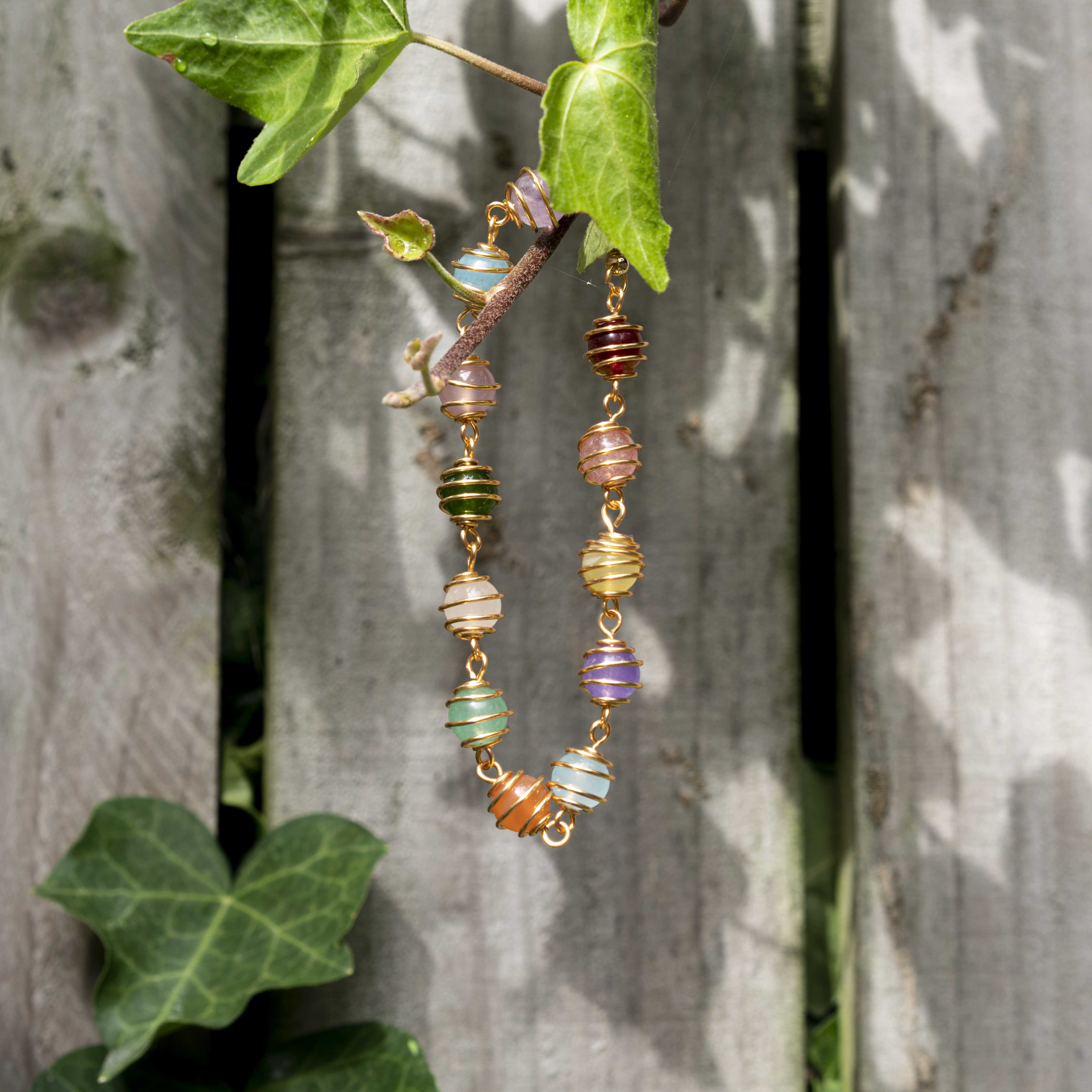 Hand-braided Bracelet with Gemstone