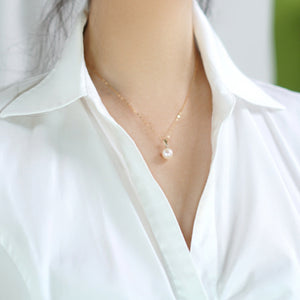 9ct Gold Necklace With Pearl Pendant