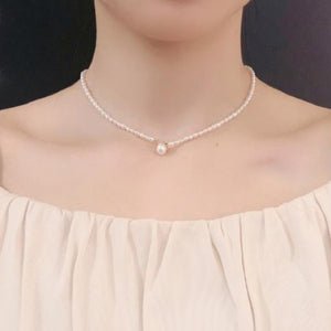 Hand Braided Oval Pearl Necklace