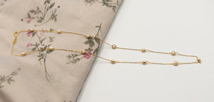 Saturn - 18ct Gold Vermeil Long Necklace With Pearls