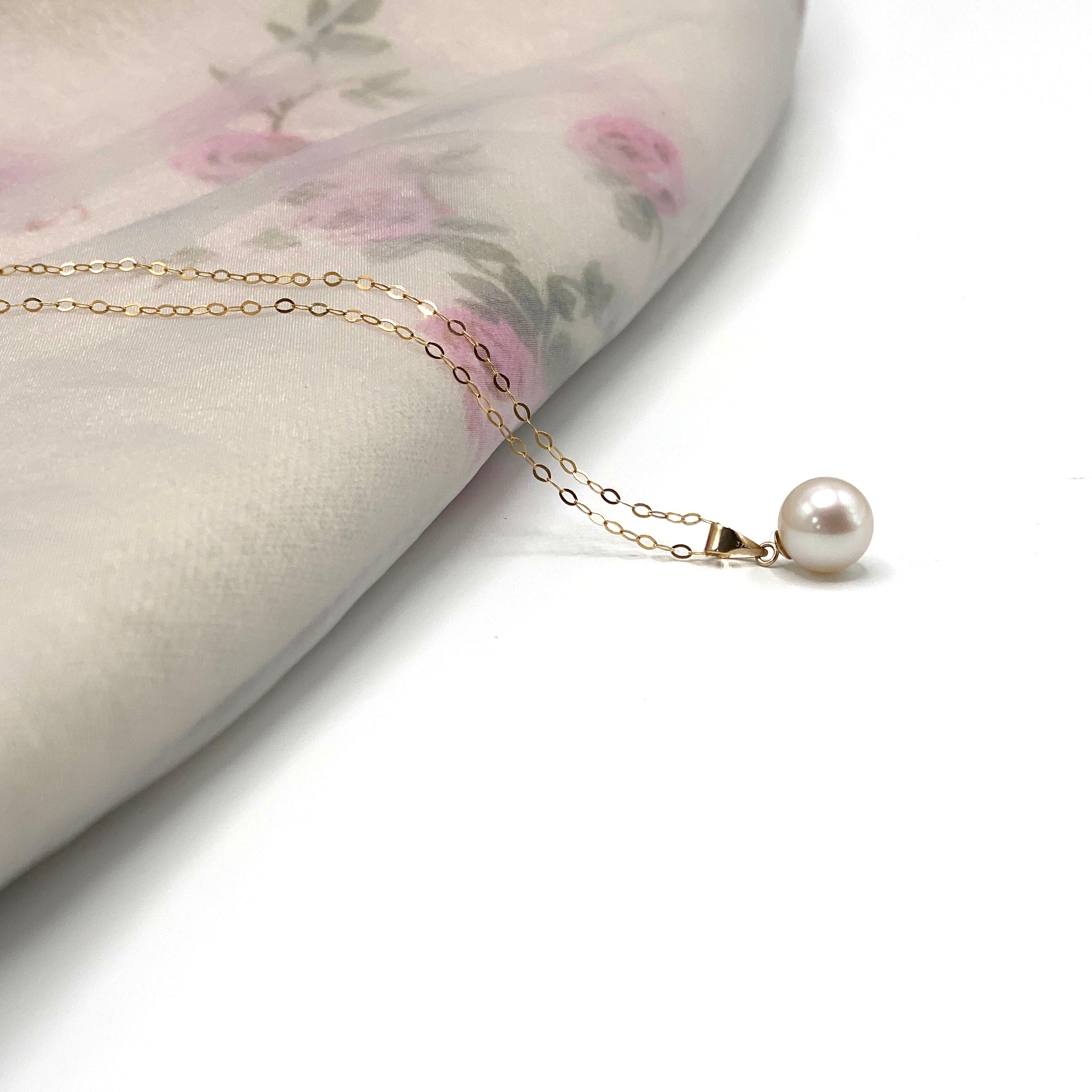 9ct Gold Necklace With Pearl Pendant