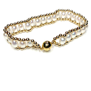 Hand Braided Pearl Bracelet