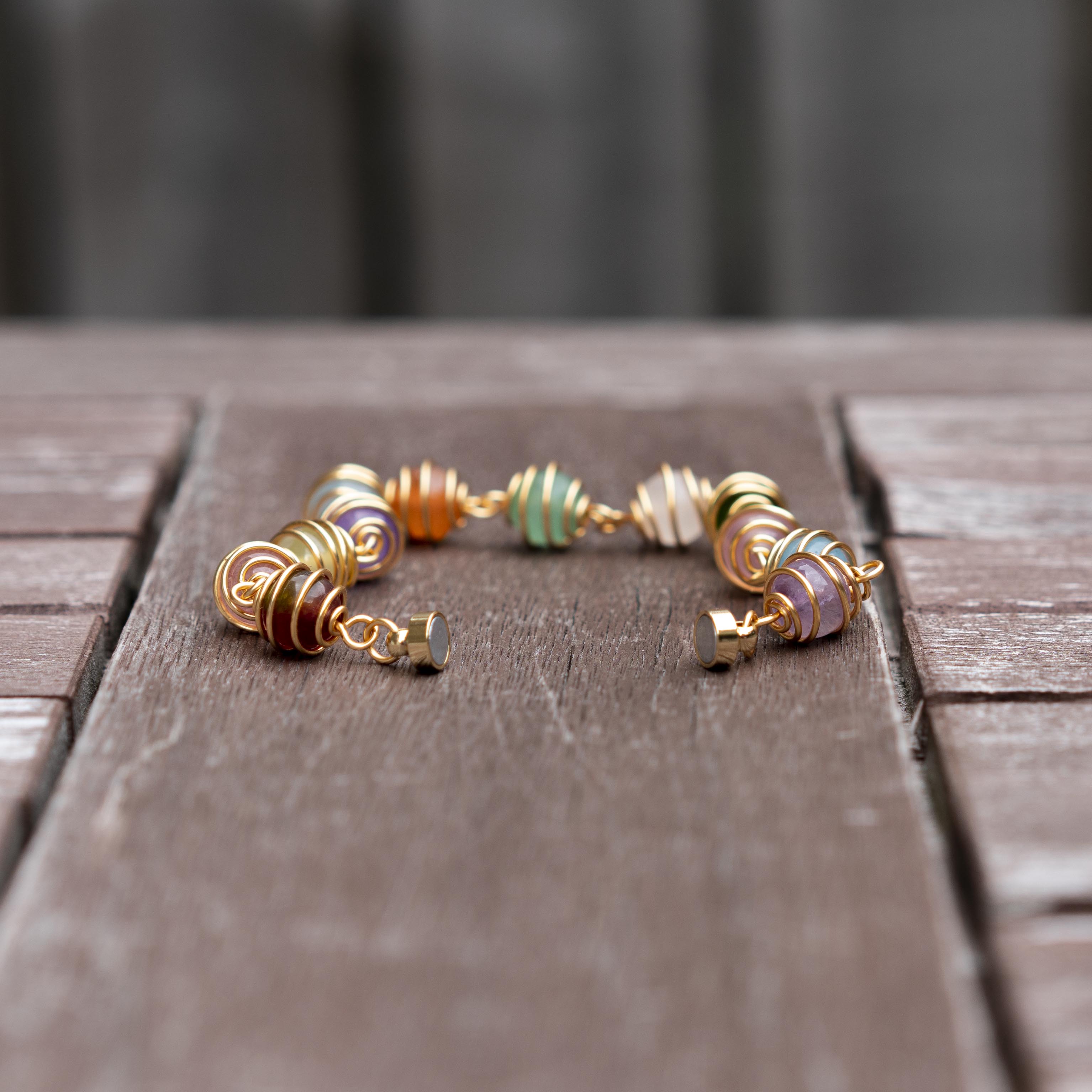 Hand-braided Bracelet with Gemstone