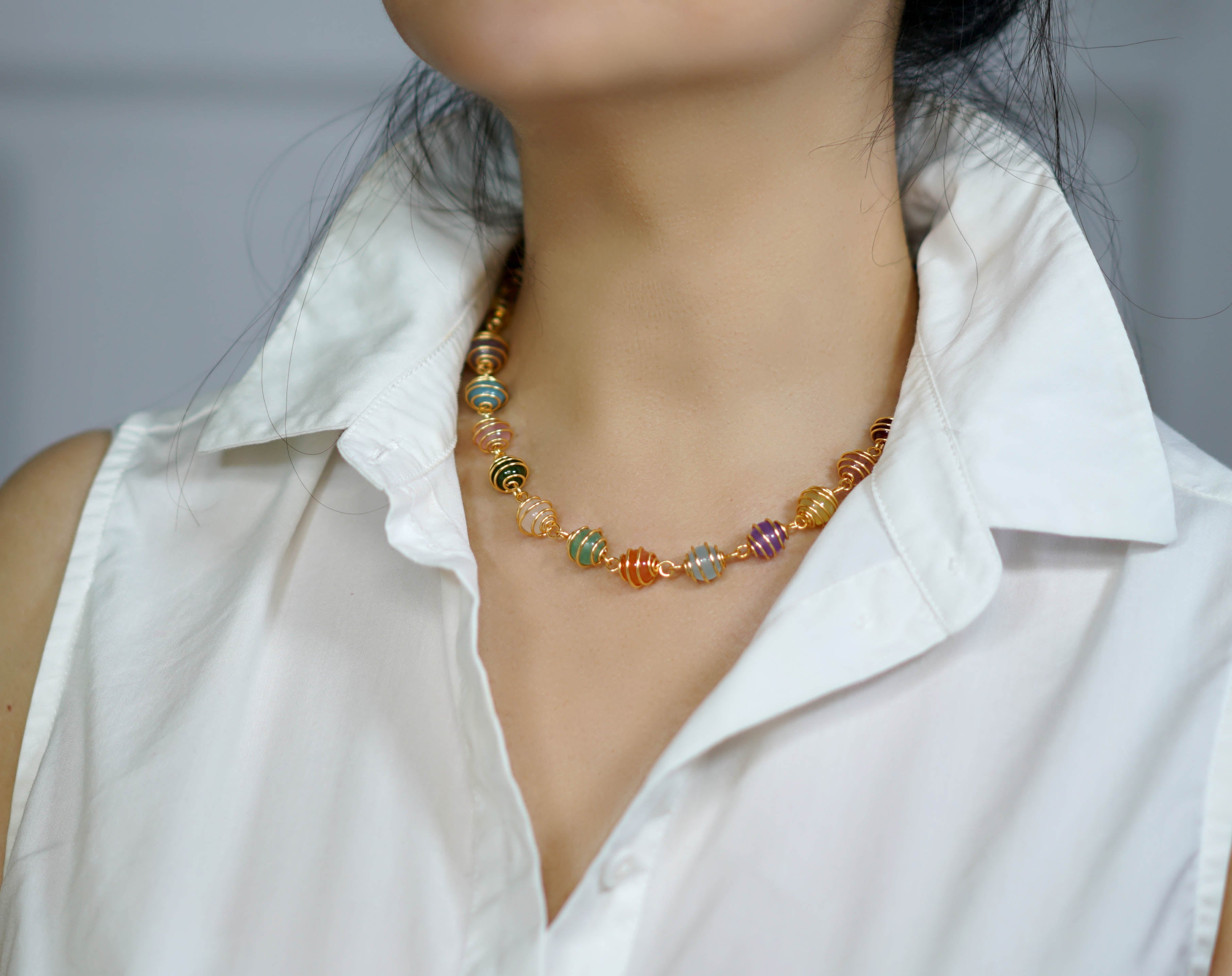 Hand-braided Bracelet with Gemstone