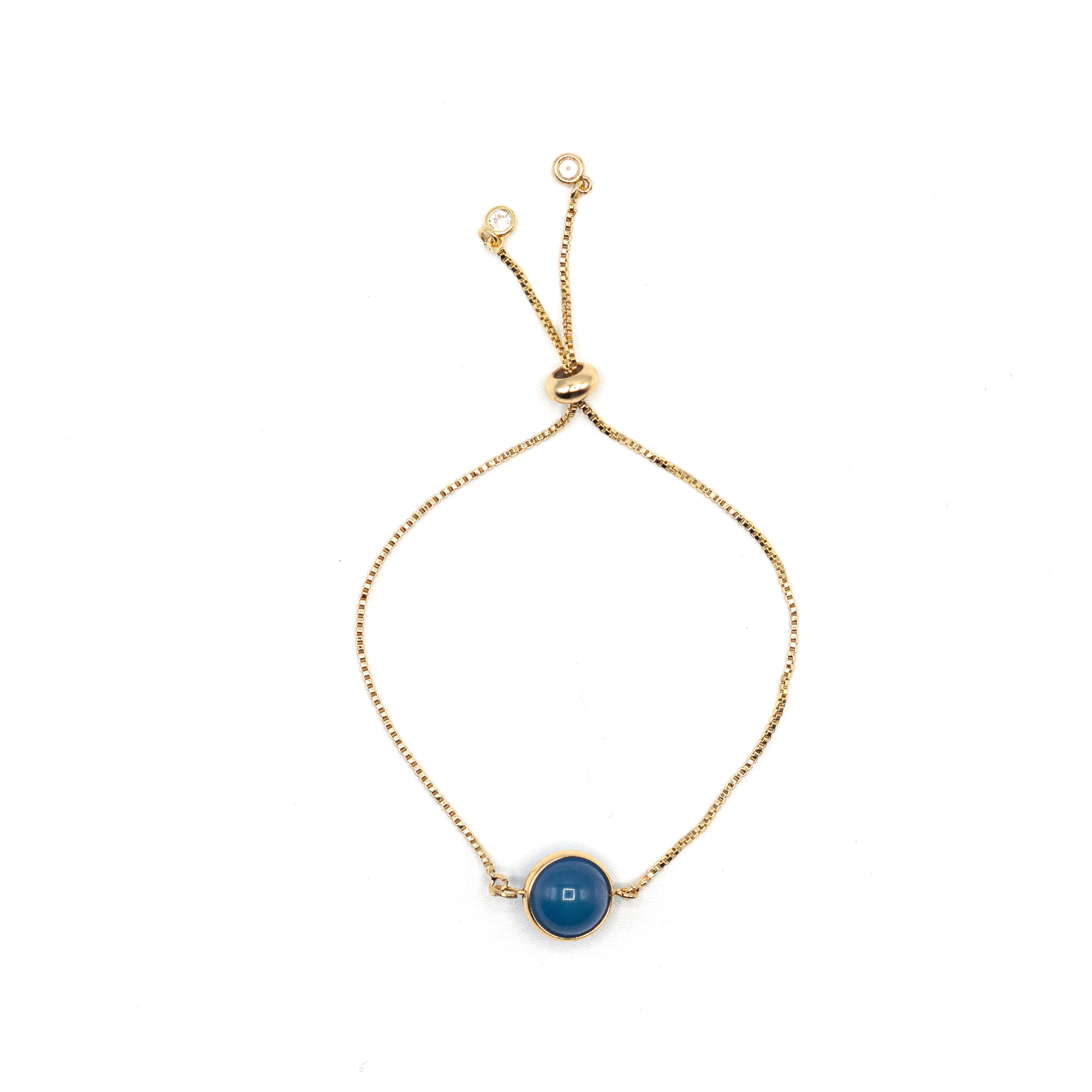 Saturn - Gold-plated Bracelet With Gemstone 10mm