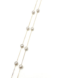 Akoya Pearl Long necklace 14ct Gold