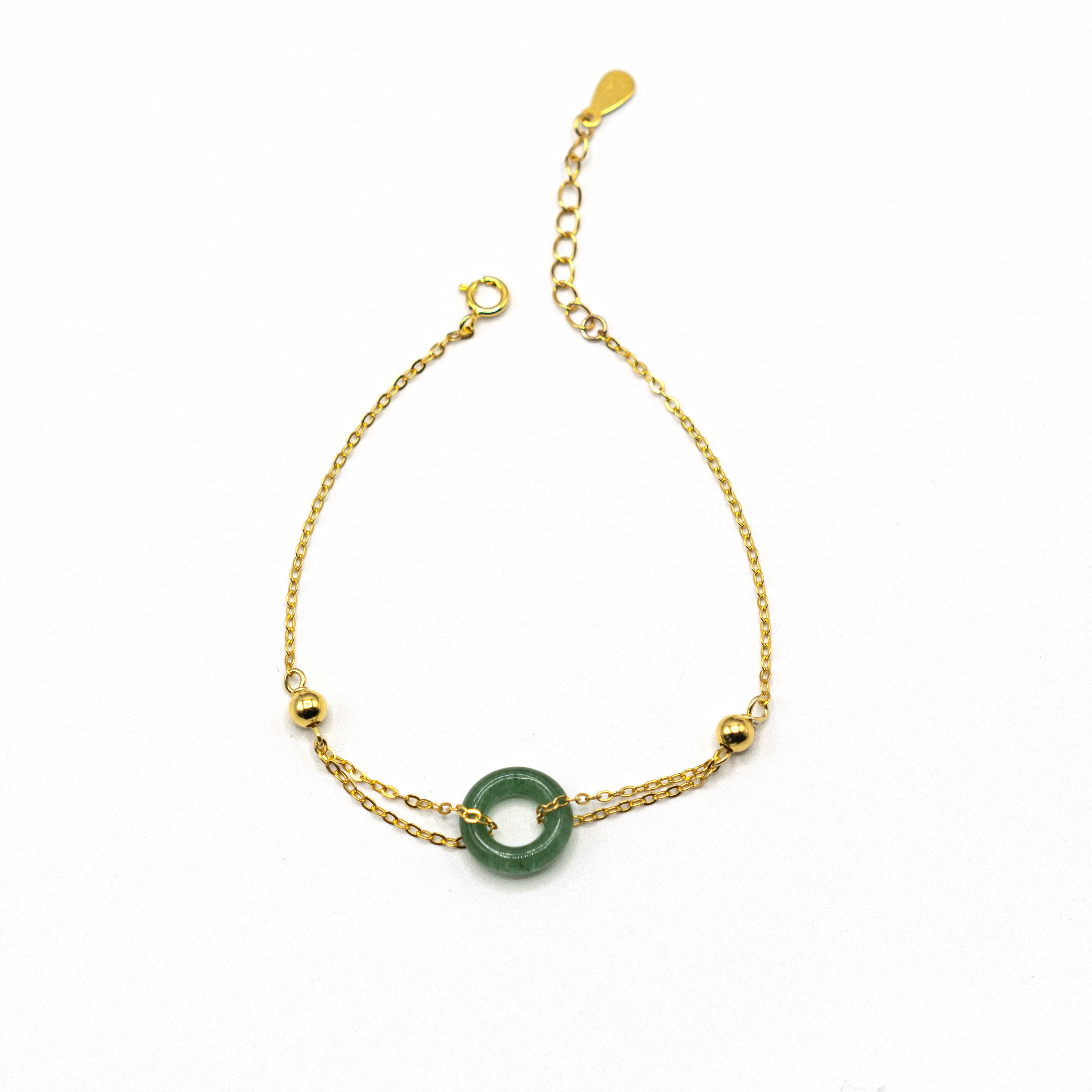 18ct Gold Vermeil Bracelet With Gem Stone