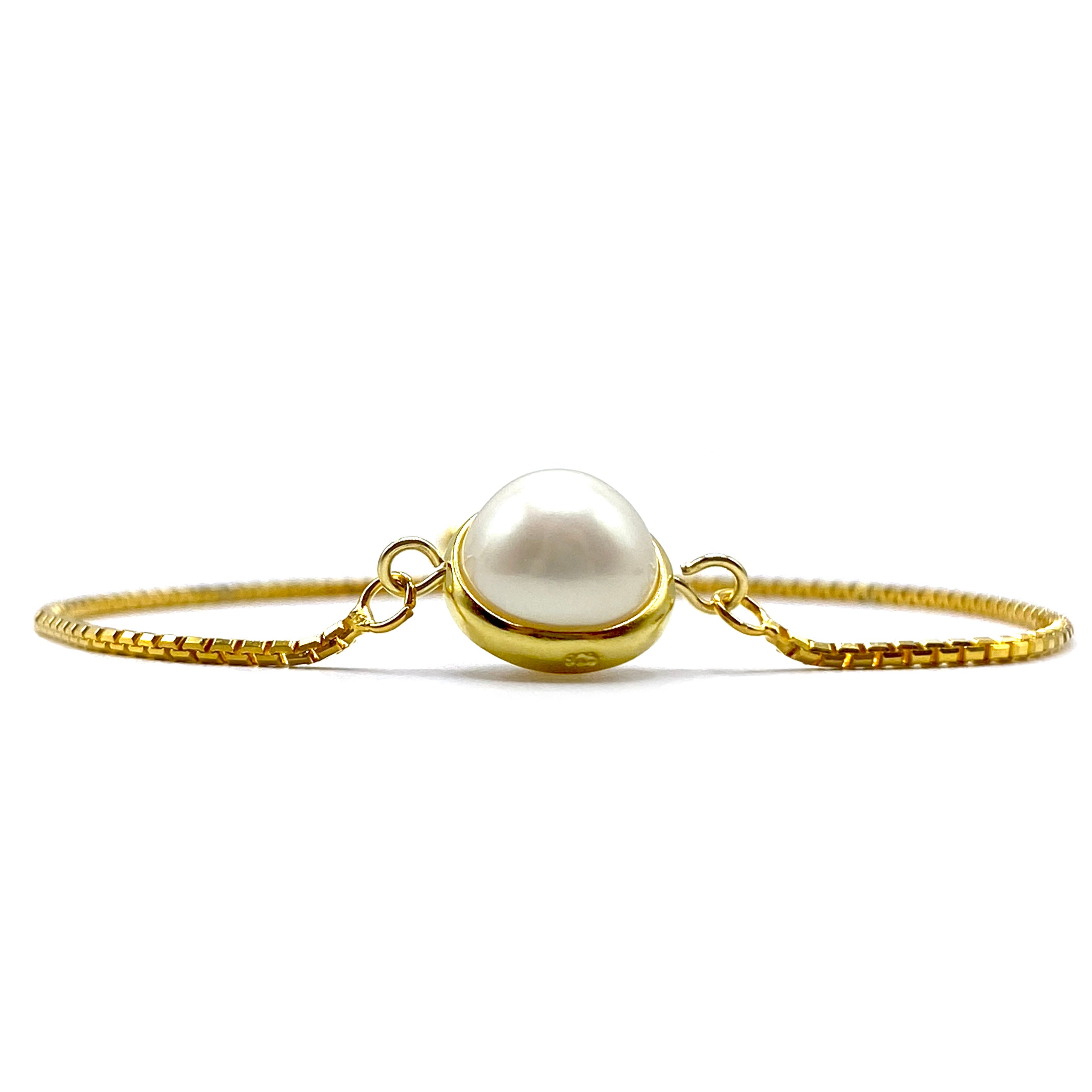 Saturn - 18ct Gold Vermeil Pearl Bracelet