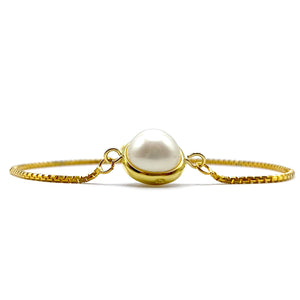 Saturn - 18ct Gold Vermeil Pearl Bracelet