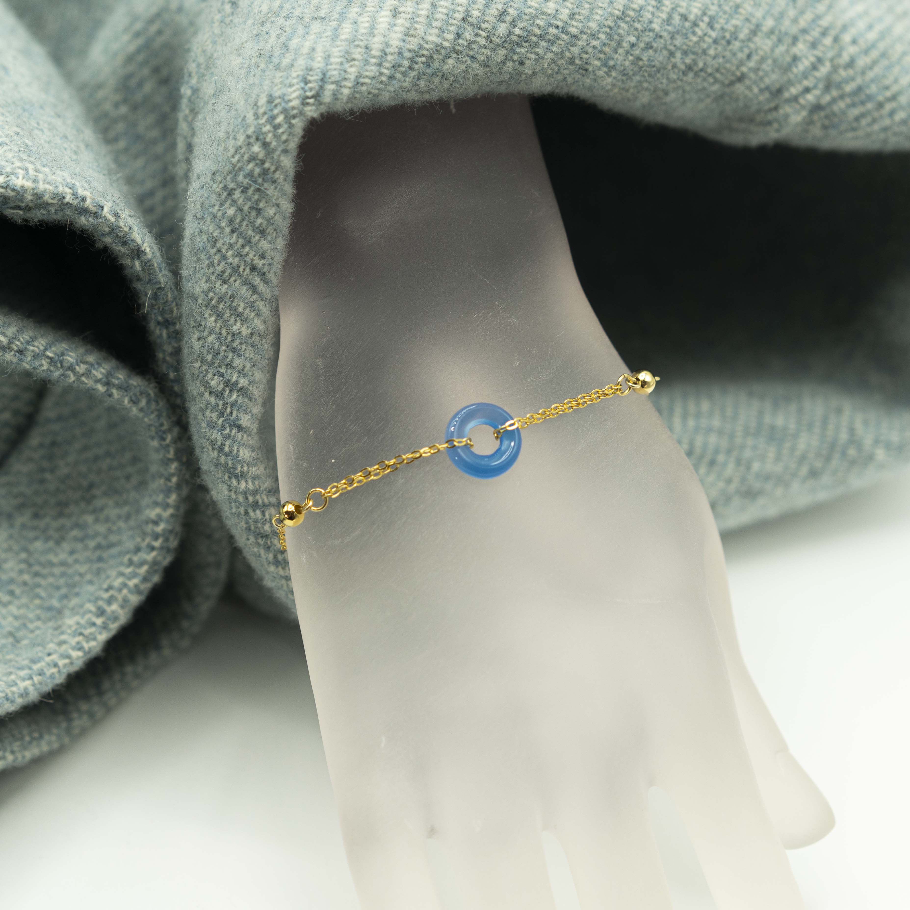 18ct Gold Vermeil Bracelet With Gem Stone