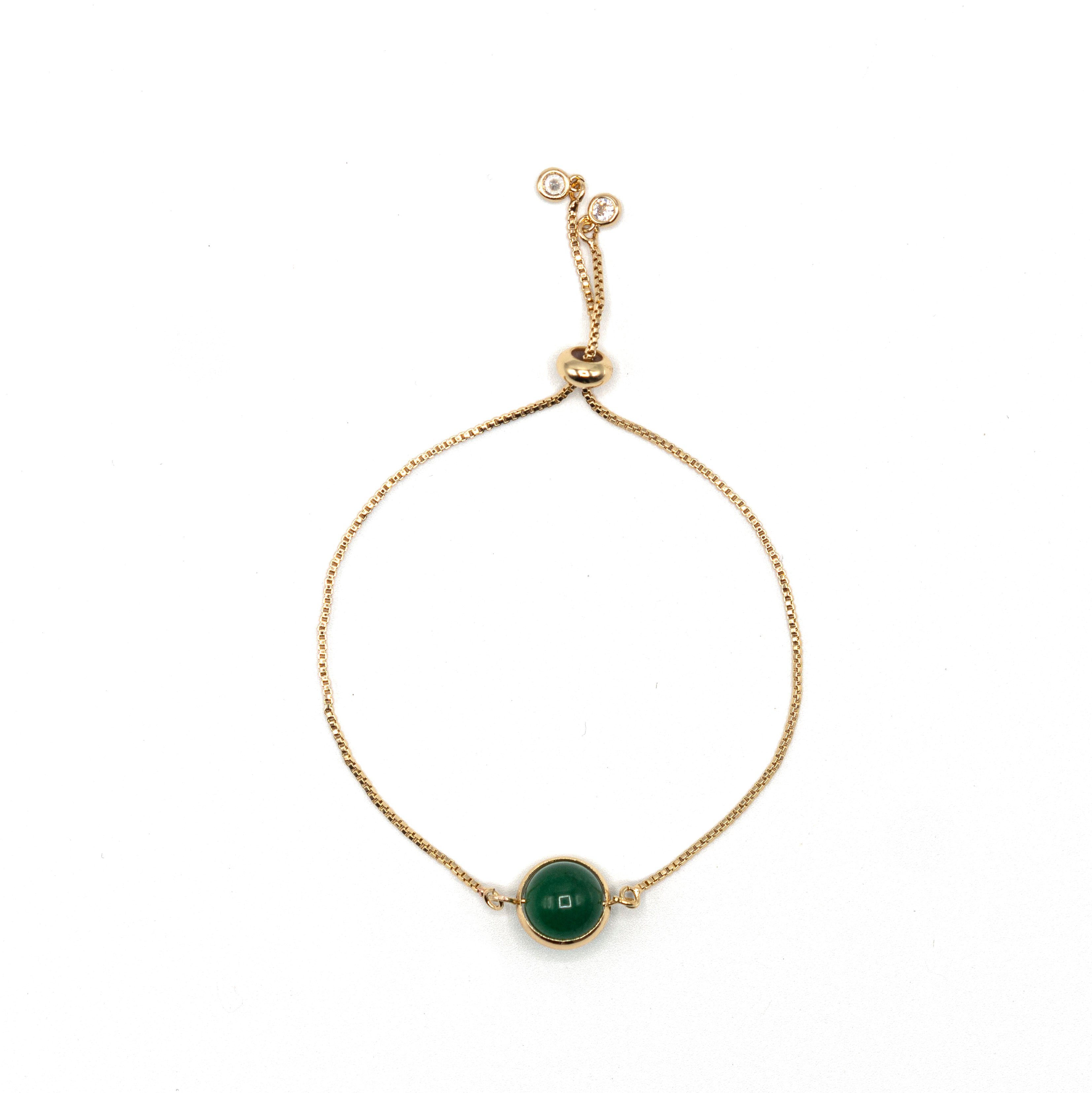 Saturn - Gold-plated Bracelet With Gemstone 10mm