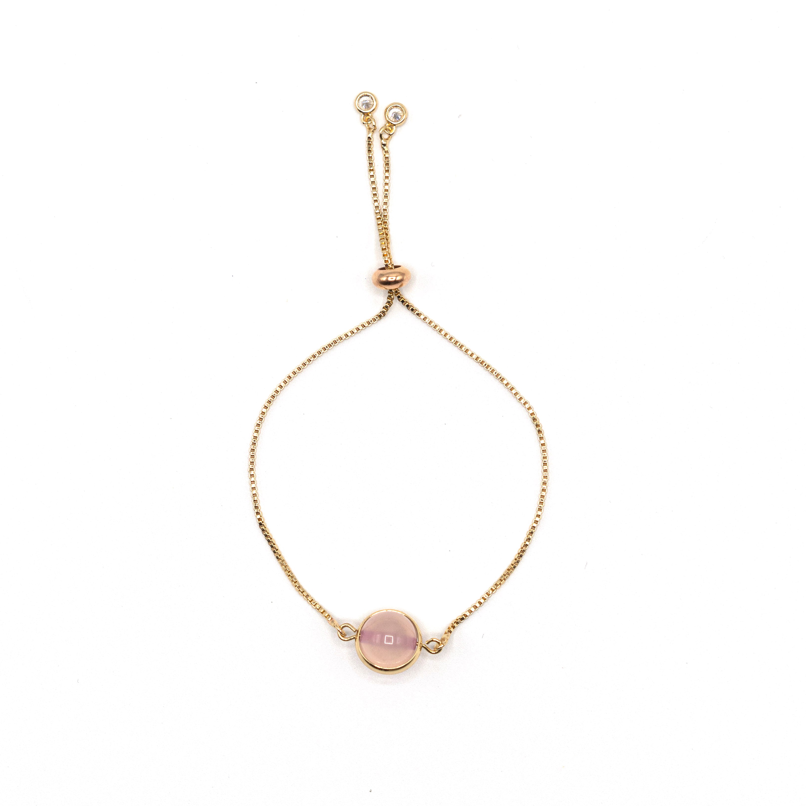 Saturn - Gold-plated Bracelet With Gemstone 10mm