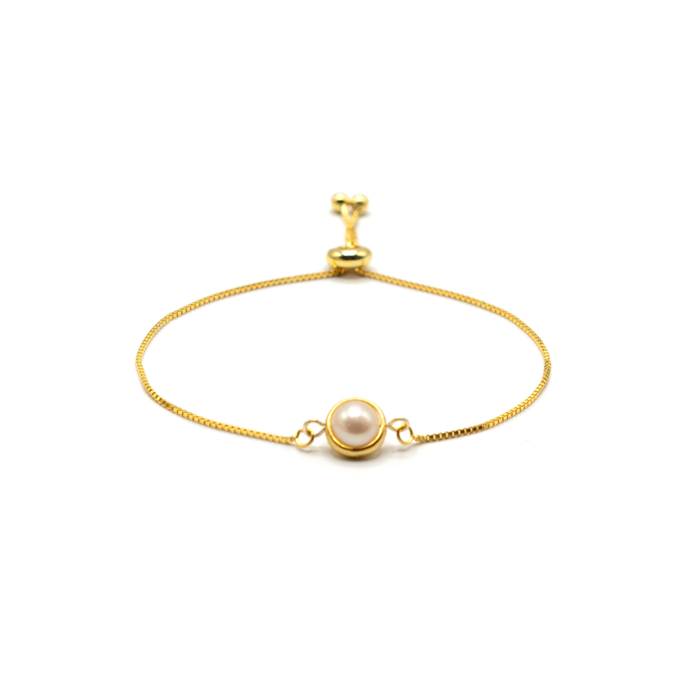 Saturn - 18ct Gold Vermeil Pearl Bracelet