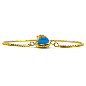 Saturn - 18ct Gold Vermeil Bracelet With Gemstone 8mm