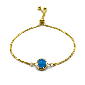 Saturn - 18ct Gold Vermeil Bracelet With Gemstone 8mm