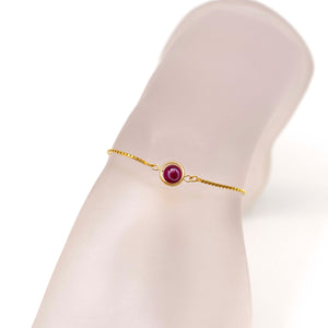 Saturn - 18ct Gold Vermeil Bracelet With Gemstone 8mm