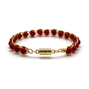 Hand Braided Gemstone Bangle