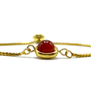 Saturn - 18ct Gold Vermeil Bracelet With Gemstone 8mm